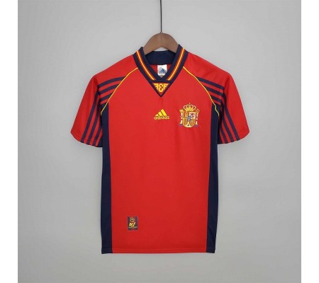 Spain 1998 World Cup Home Soccer Jersey